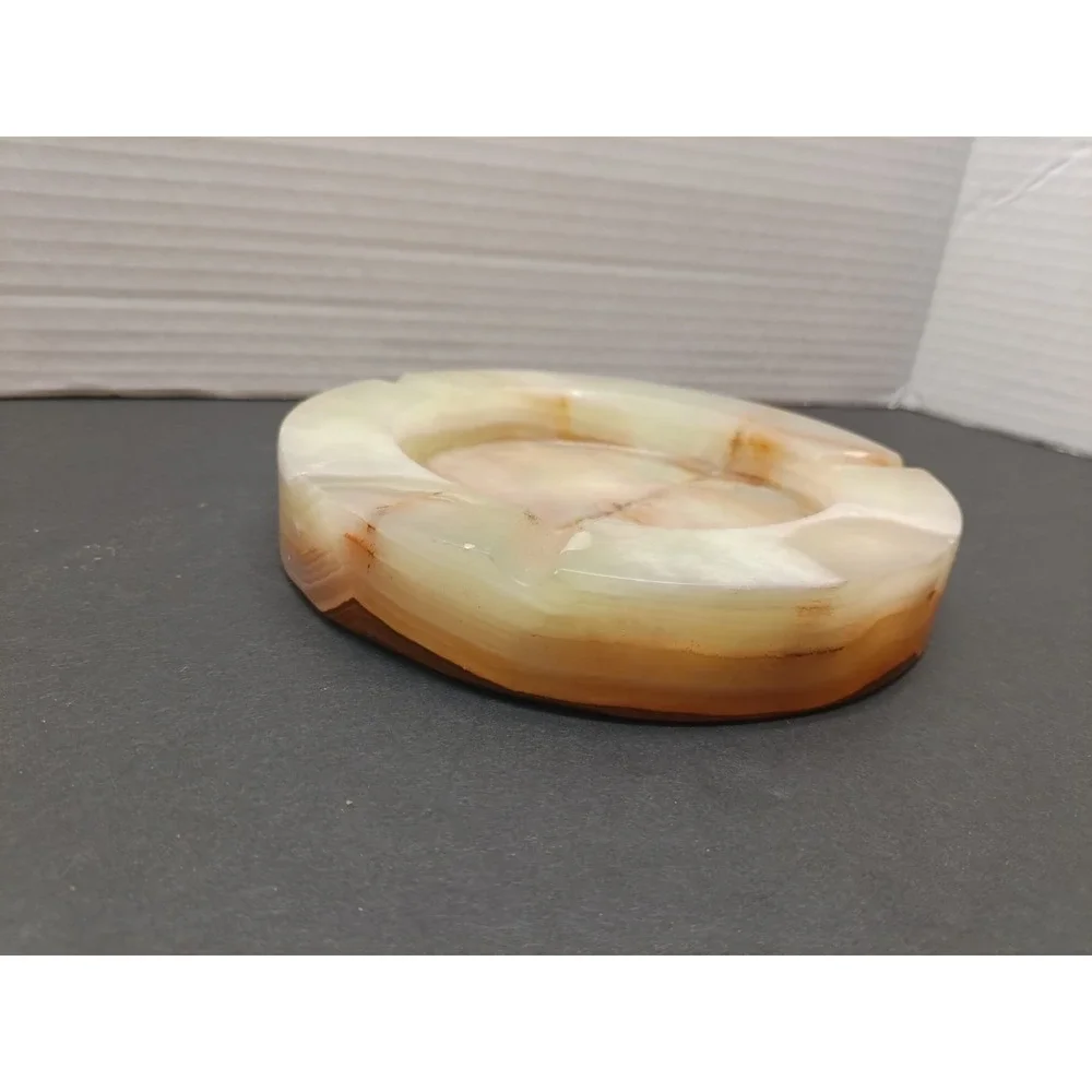 Hand Carved Genuine Onyx Stone Ashtray Bomel Collection Pakistan 6